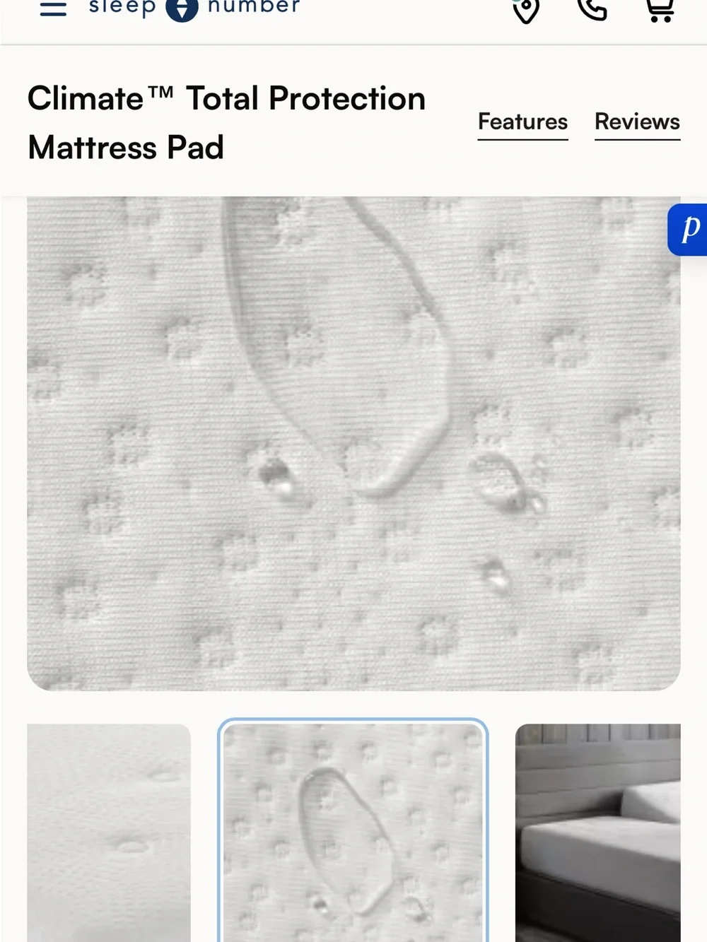 Sleep Number Climate Total Protection Mattress Pad Cal King